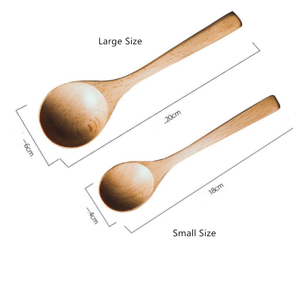 Large Wood Spoon Long Handled Wooden Soup Spoon Ladle Big Dessert Spoon Big Dinner Tablespoon Big