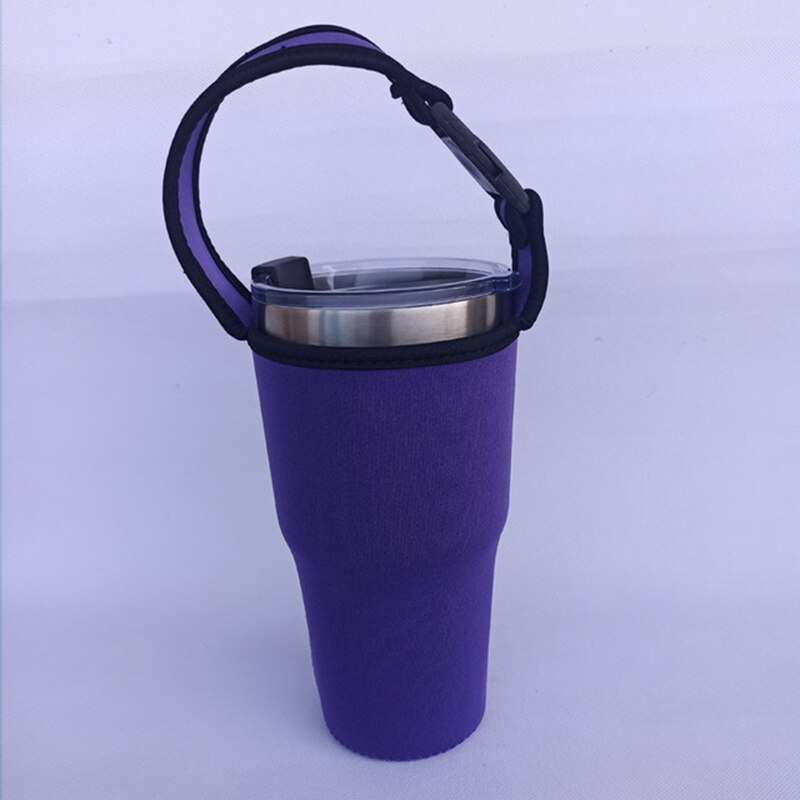 Insulated Bag Coffee Mug Cover Case Thermos Cup Pouch Portable Vacuum Cup Set Camping Accessorie For YETI 30oz Mugs: Purple