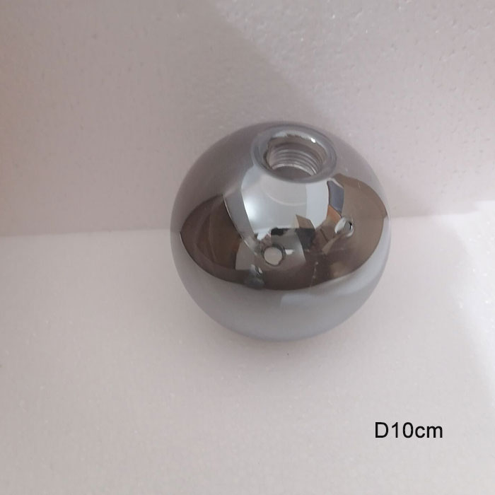 Reemplazo de pantalla de cristal D12cm D15cm G9 para casquillo de rosca ámbar coñac verde azul gris globo accesorio de cubierta de tornillo de vidrio: Castaño