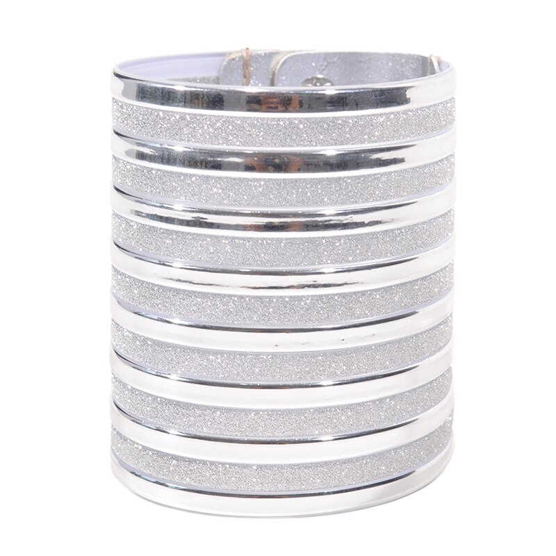 WOWORAMA Chunky Manchet Armbanden voor Vrouwen Meerlaagse Kruisdraad Open Bangle Armband Verstelbare Grove Brede Open Polsmanchetten Wrap Armband Goud/Wit Goud, Adjustable Size, Messing, Geen