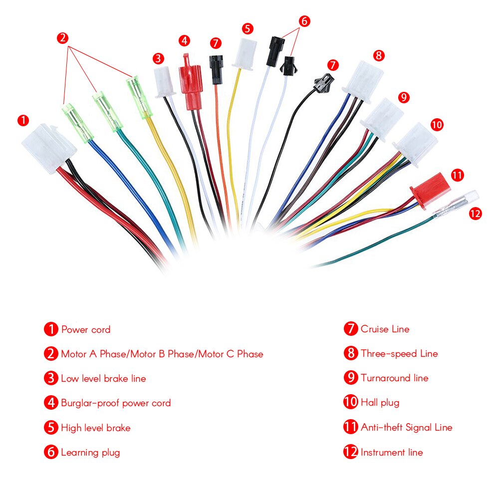Universal DC36V-48V 350W Electric Bicycle E-bike Scooter Brushless Motor Regulator Speed Controller