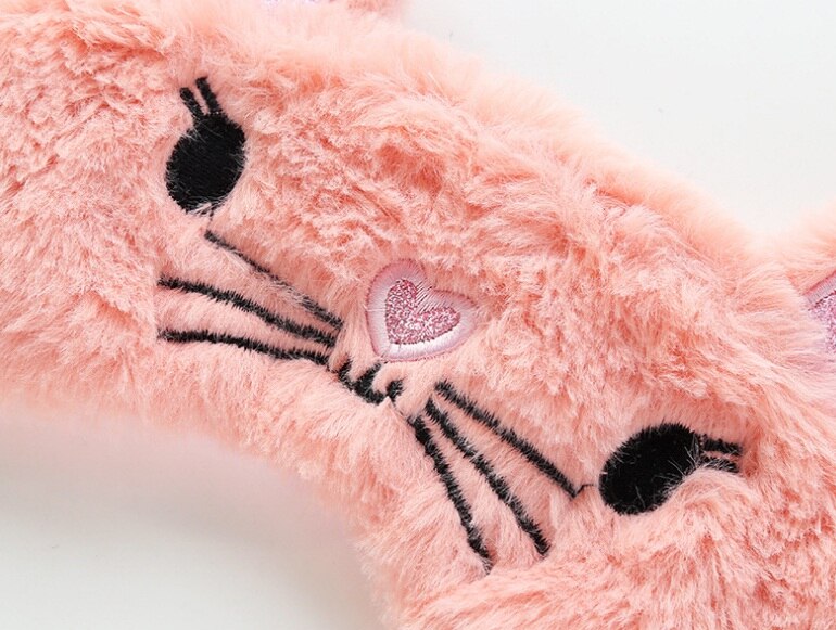 Slaap Oogmasker Slaapmasker Katoen Roze Muis Eyepatch Slaapmasker Leuke Eye Cover Travel Rest Eye Band Slaapmiddel Eye blinddoeken