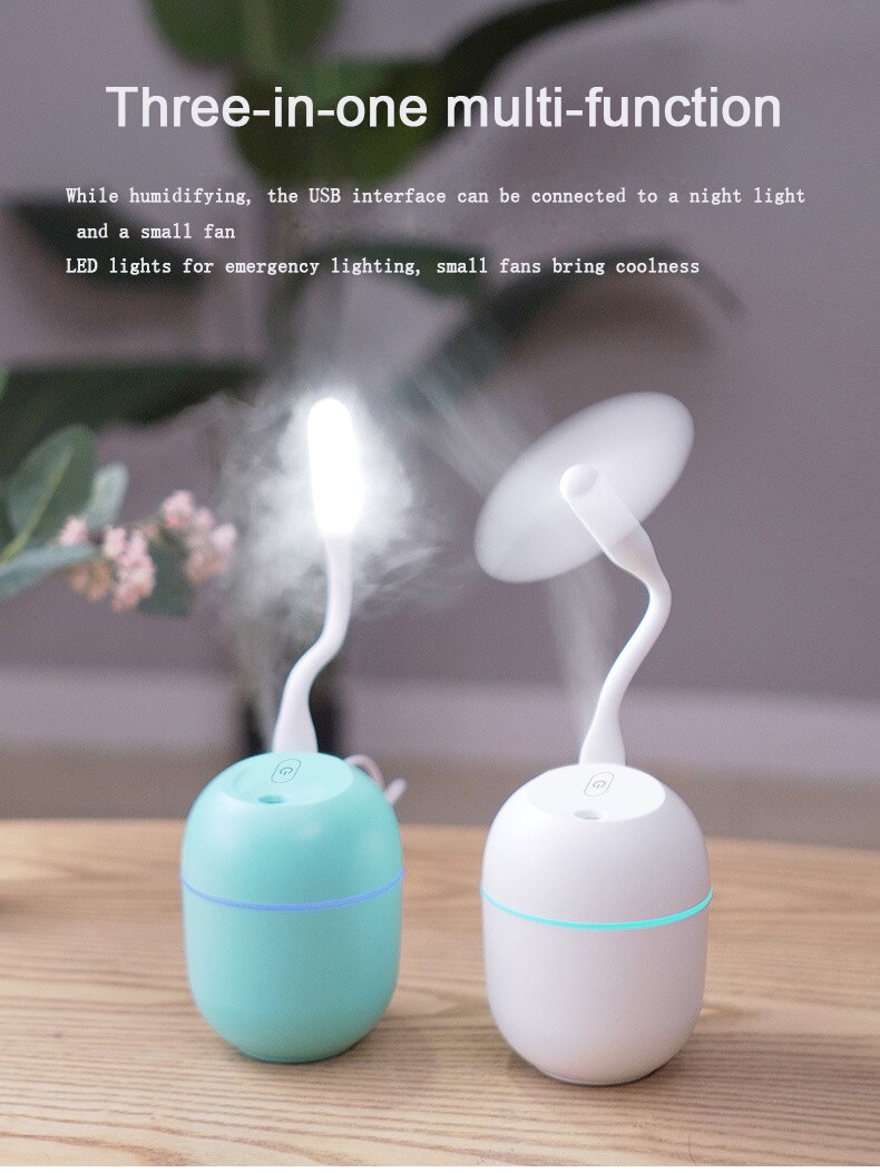 L40 Ultrasonic Mini Air Humidifier 200ML USB Fogger Mist Maker with LED Night Lamp Aroma Essential Oil Diffuser for Home Car