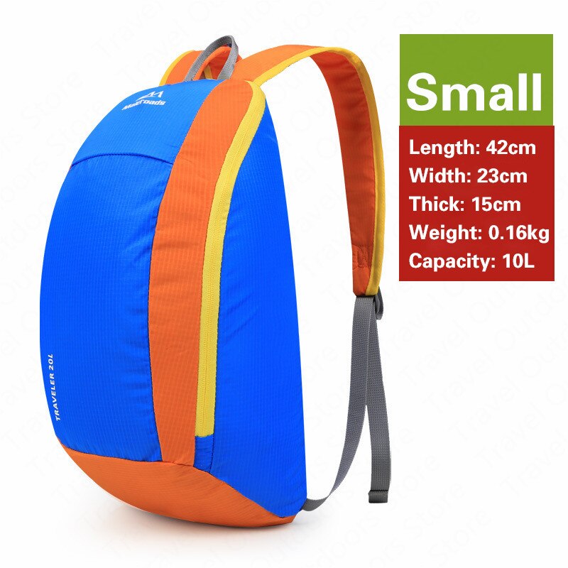 Maleroads Hiking Backpacks Travel Unisex Folding Backpack Lightweight 10L 20L Waterproof Outdoor Travel Backpack Hiking Camping: Blue-10L