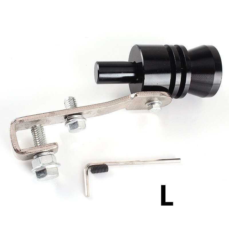 Universele Auto Turbo Fluitje Auto Inbouwen Turbo Fluitje Uitlaatpijp Geluid Turbo Staart: silver L