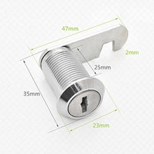 6/20/25/30mm Cam Lock Door Barrel Drawer Cabinet Mail Box Locker Cupboard 2 Key: 2