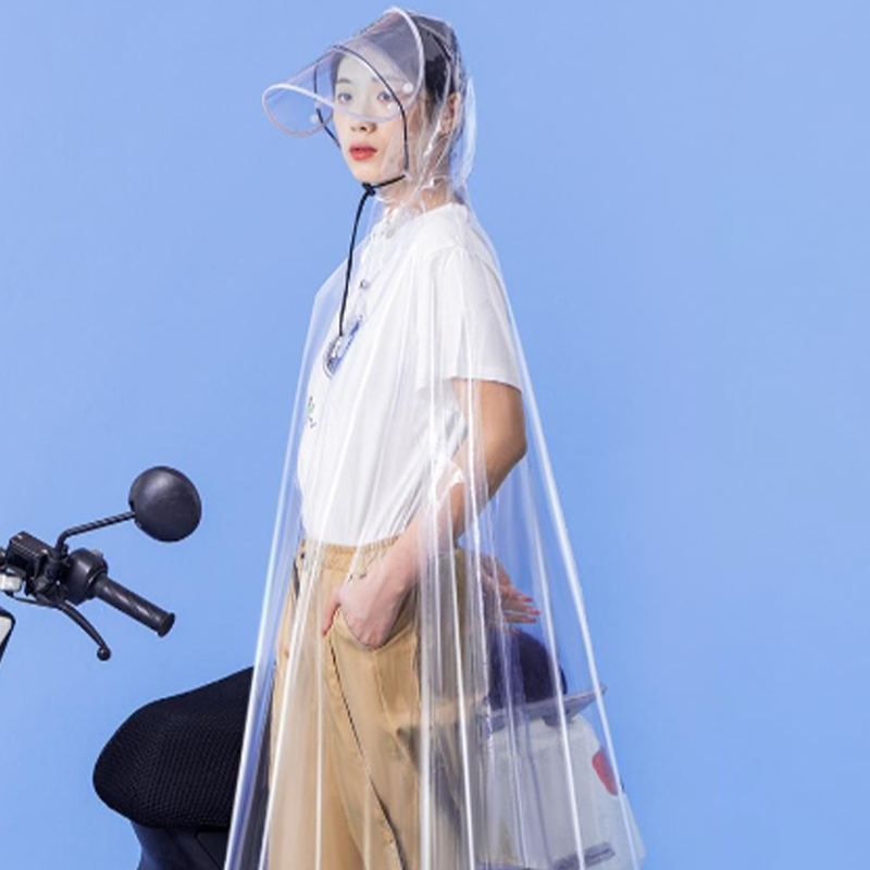 Radfahren Regenmantel Jacke Umhänge Regen Poncho Kapuze Mobilität Roller Regenschutz Motorrad transparent lange Ganzkörper wasserdicht
