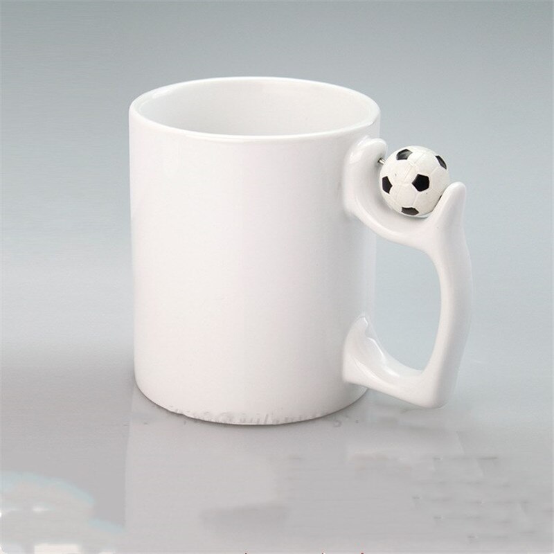 Sport Football Mug Ceramic Soccer Ball Cup for Water Bottle Coffee Mug Tea Cup Milk for Coach Fans Soccer Players