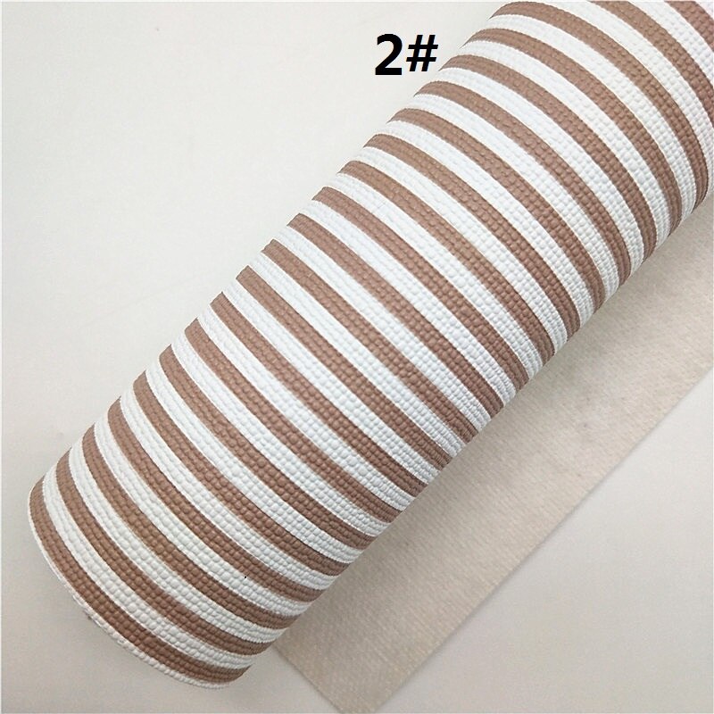 1Pc 21X29CM Strepen Faux Leer Stof, Synthetisch Leer Stof Lakens, Pu Leer Voor Maken Bows Leosyntheticodiy T311: 2
