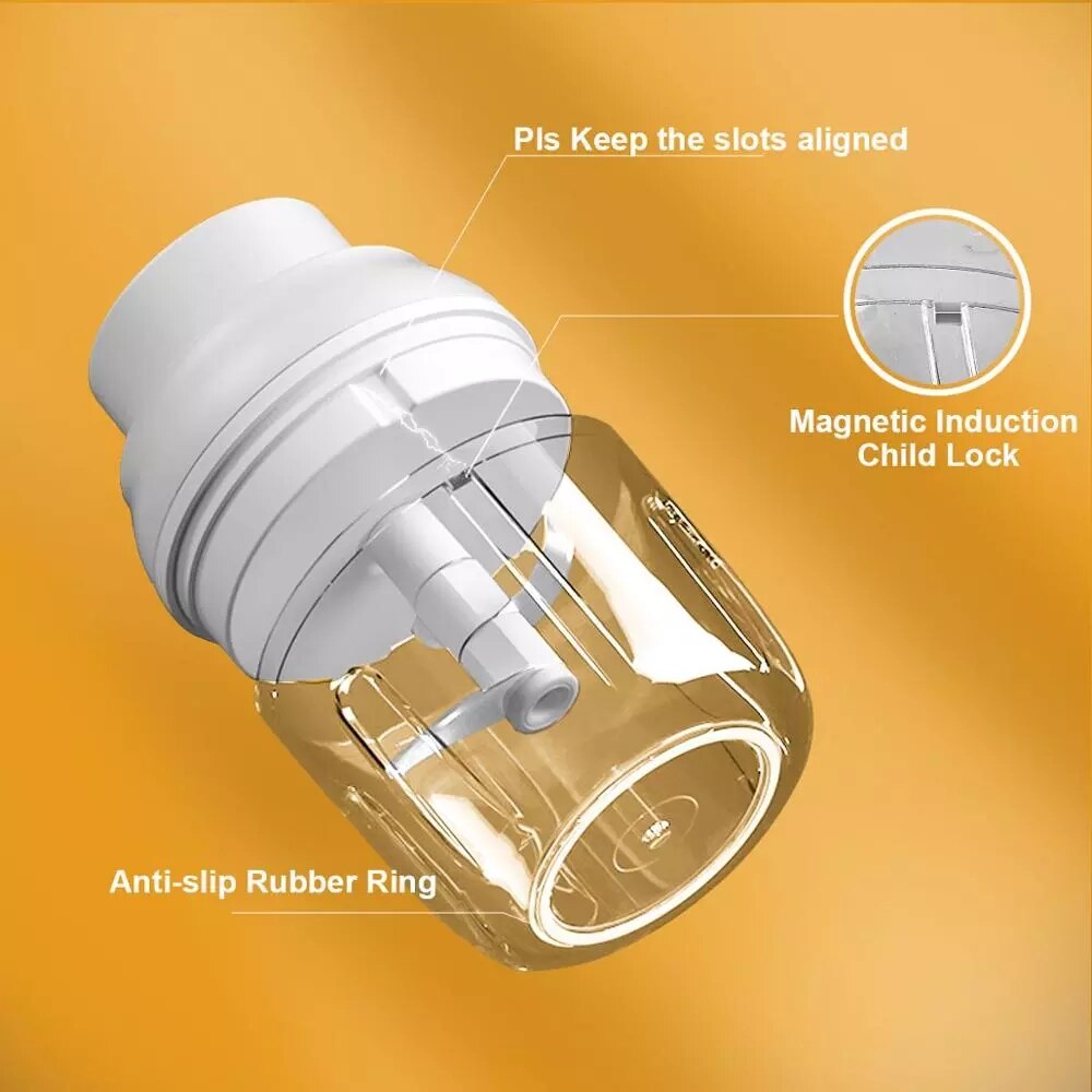 Portable Mini Electric Food Chopper Fruit Vegetables Tools USB Meat Crusher Meat Grinder Chopper Garlic Cutter Garlic Masher