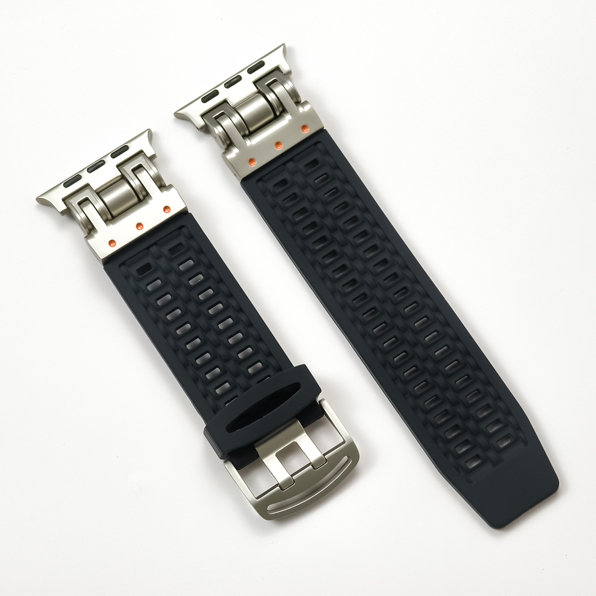 Sports silikone rem til apple watch ultra 2 49mm 45mm 44mm 42mm blød gummirem til iwatch serie 9 8 7 6 5 4 se herrearmbånd: Rød