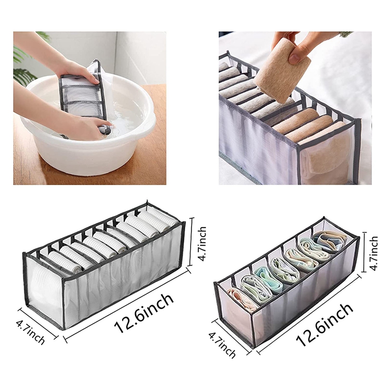 4 Set Ondergoed Lade Organizer Sok Organizer, Opvouwbare Nylon Mesh Closet Organizer Dresser Organizer