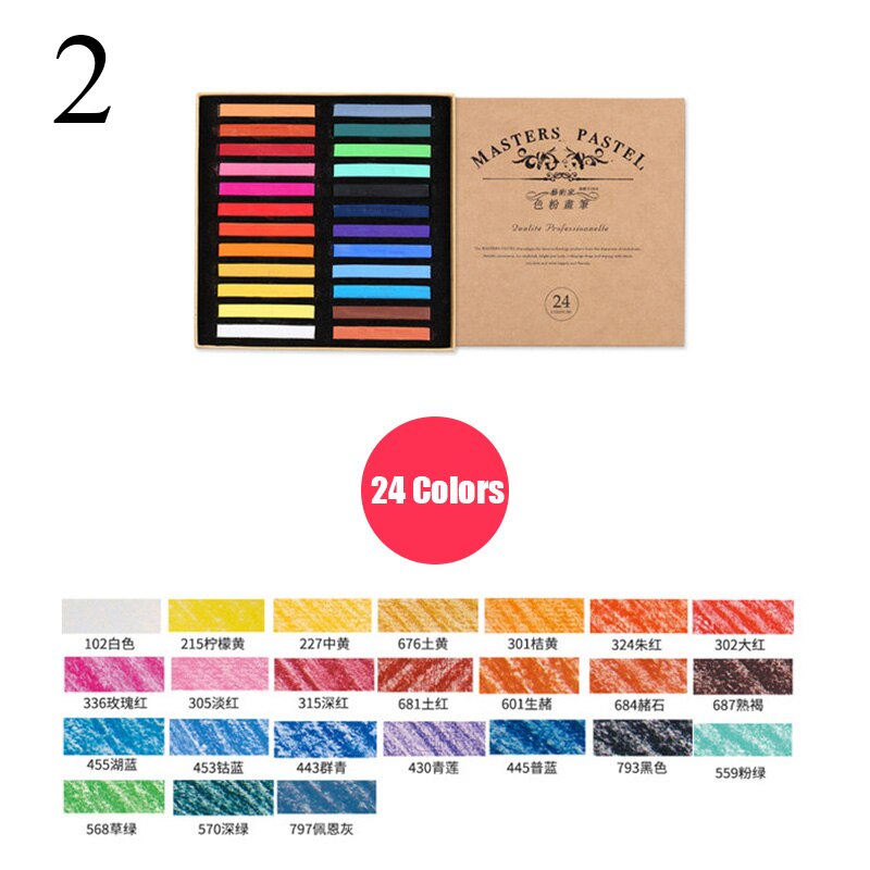 12/24/36/48 Colors Pastel Set Artist Graffiti Soft Painting Crayons For Kids School Art Stationery Supplies: 2