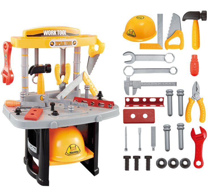 Electric Maintenance Tools Repair Kit Portable Toolbox Educational Intelligence Toy Simulation DIY Tool Stand/Table/ for boy