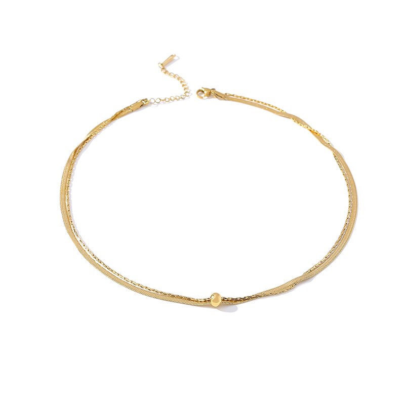 Yhpup Statement Kraag Choker Rvs Ketting Voor Vrouwen Charm Metalen Collares Sieraden Mode Ketting: Gold