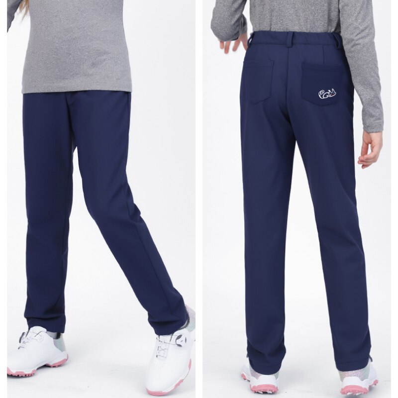 PGM-pantalones de Golf impermeables para niño y niña, pantalón largo grueso para mantener el calor, de terciopelo, a prueba de viento, PGM