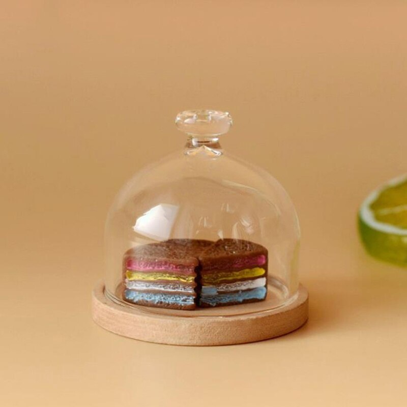1:12 Dollhouse Miniatuur Snoeppot Glas Dessert Fruit Lade Poppenhuis Decor Speelgoed