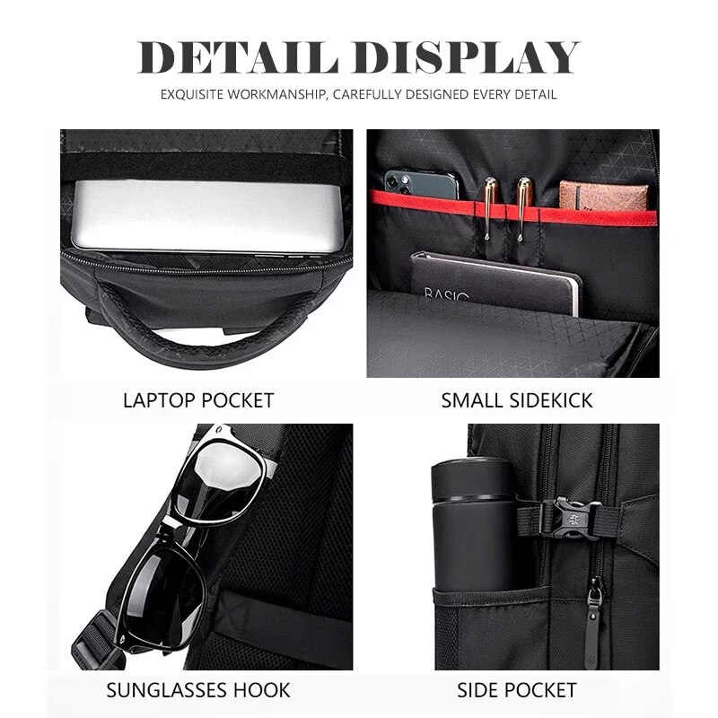 Mochila antirrobo para ordenador portátil para hombre, bolso ligero de gran capacidad para senderismo, Mochila escolar de viaje, novedad de