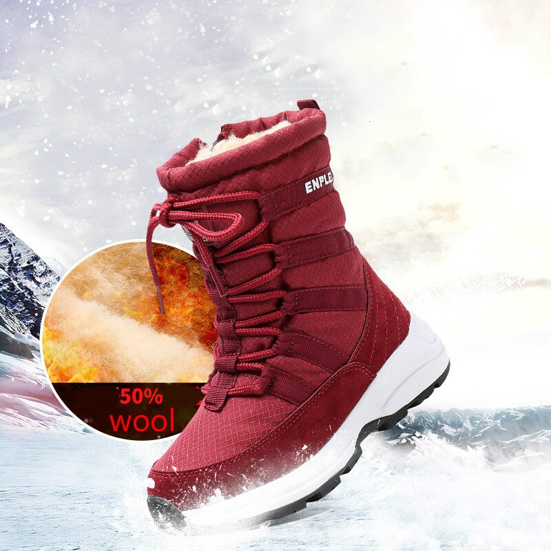 Herfst winter kinder sneeuwlaarzen kind waterdichte wol dikke warme schoenen voor meisjes jongens kind platform schoenen