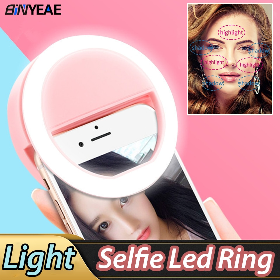 Portable Mini Selfie LED anneau Flash lumière téléphone Portable Flash Smartphone Selfie caméra beauté lumière lampe universelle téléphone lumineux