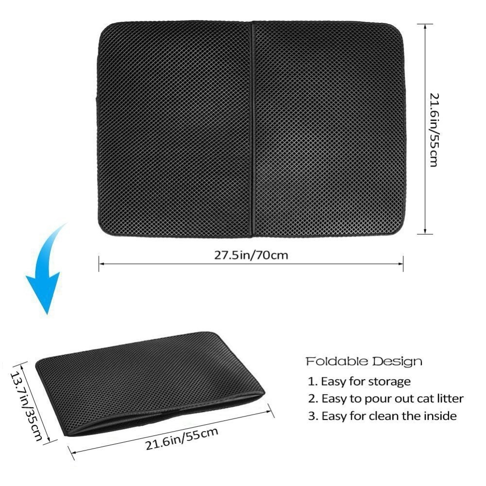 Mat almohadilla de doble capa gato captura mascotas gatos cachorros Mat limpio de productos para gatos Accesorios