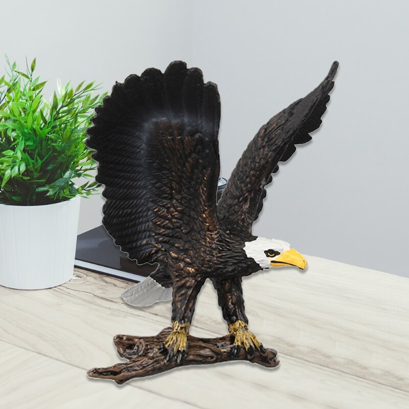 Simulated Bald Eagle Owl Model Realistic Bird Figurines Action Figure for Collection Science Educational Children Kids L4MC