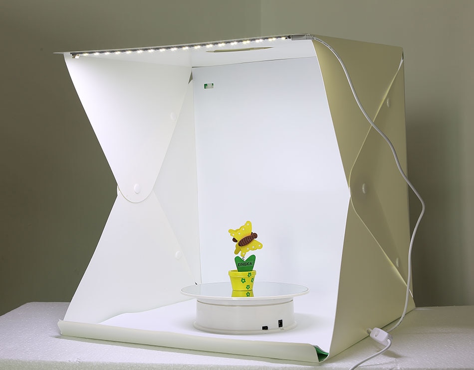 30CM Medium Size Folding Lightbox Photography Photo Studio Softbox LED Light Soft Box Photo Background Kit Light box Button Type