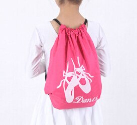 Pink And Black Cheap Pointe Shoes Ballet Shoes Dance Printing Cute Child Kids Dance Bags / Girls Ballet Bag