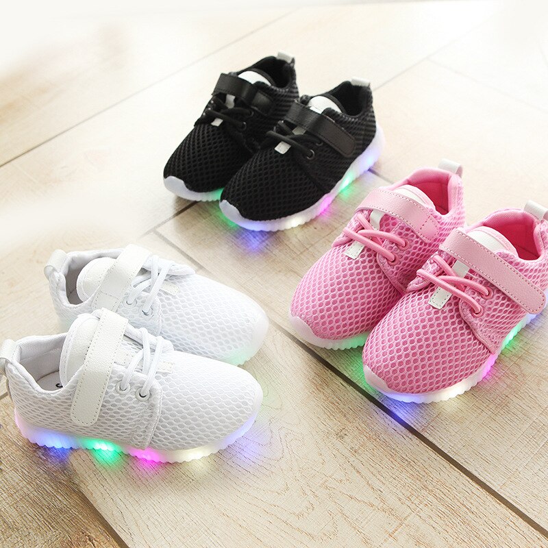 Loozykit Mode Led Kid Sport Schoenen Jongens Meisjes Light Up Sneakers Peuter Baby Lichtgevende Casual Trainers Leuke