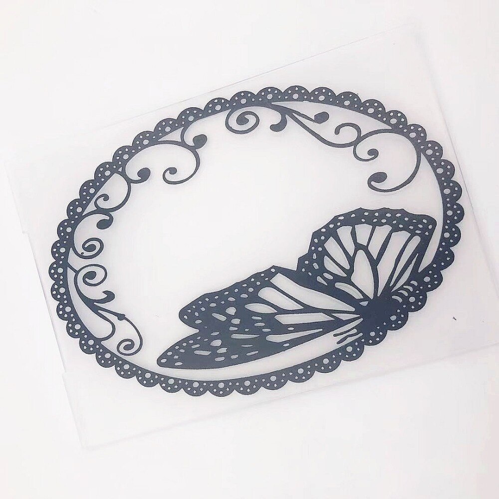 PANFELOU Pansy dish Embossing folders Plastic For Scrapbooking DIY Template Fondant Cake Photo Album Card Making