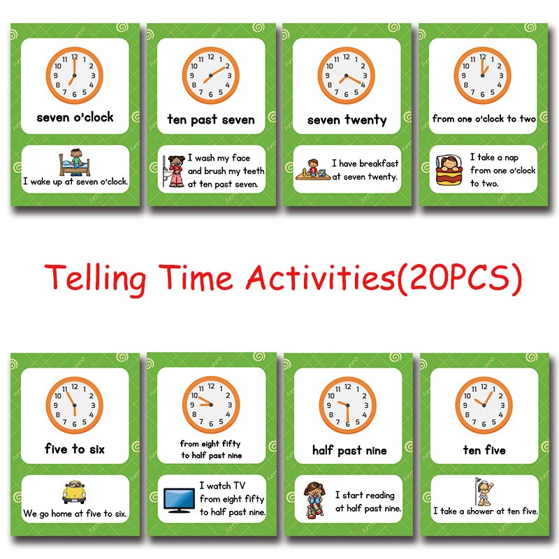 120 Groepen/Set Synoniemen Antoniemen Engels Woord Leren Kaart Flashcards Puzzels Voor Kinderen Kinderen Juguetes Educativos Speelgoed: Tilling Time