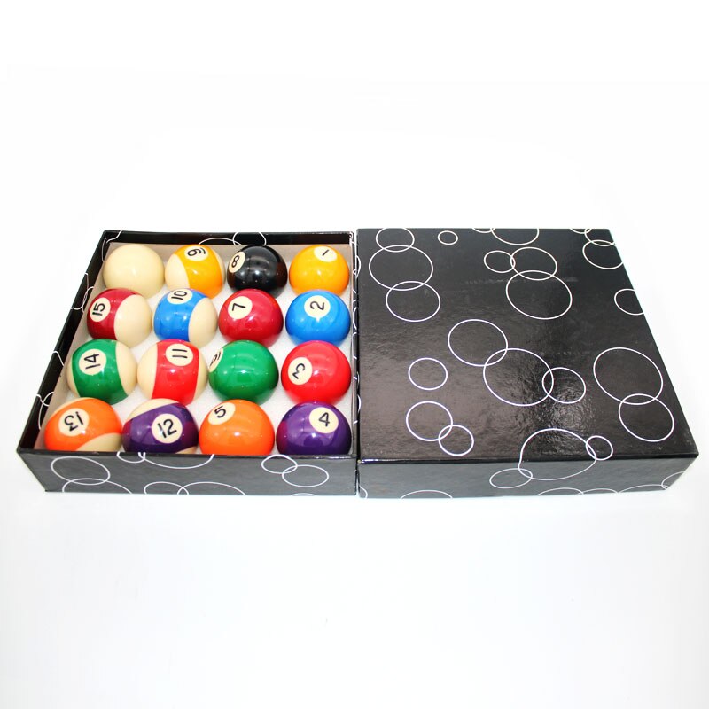 Popular Sell Black Box 52.5mm 16pcs/Set Resin Billiard Pool Ball