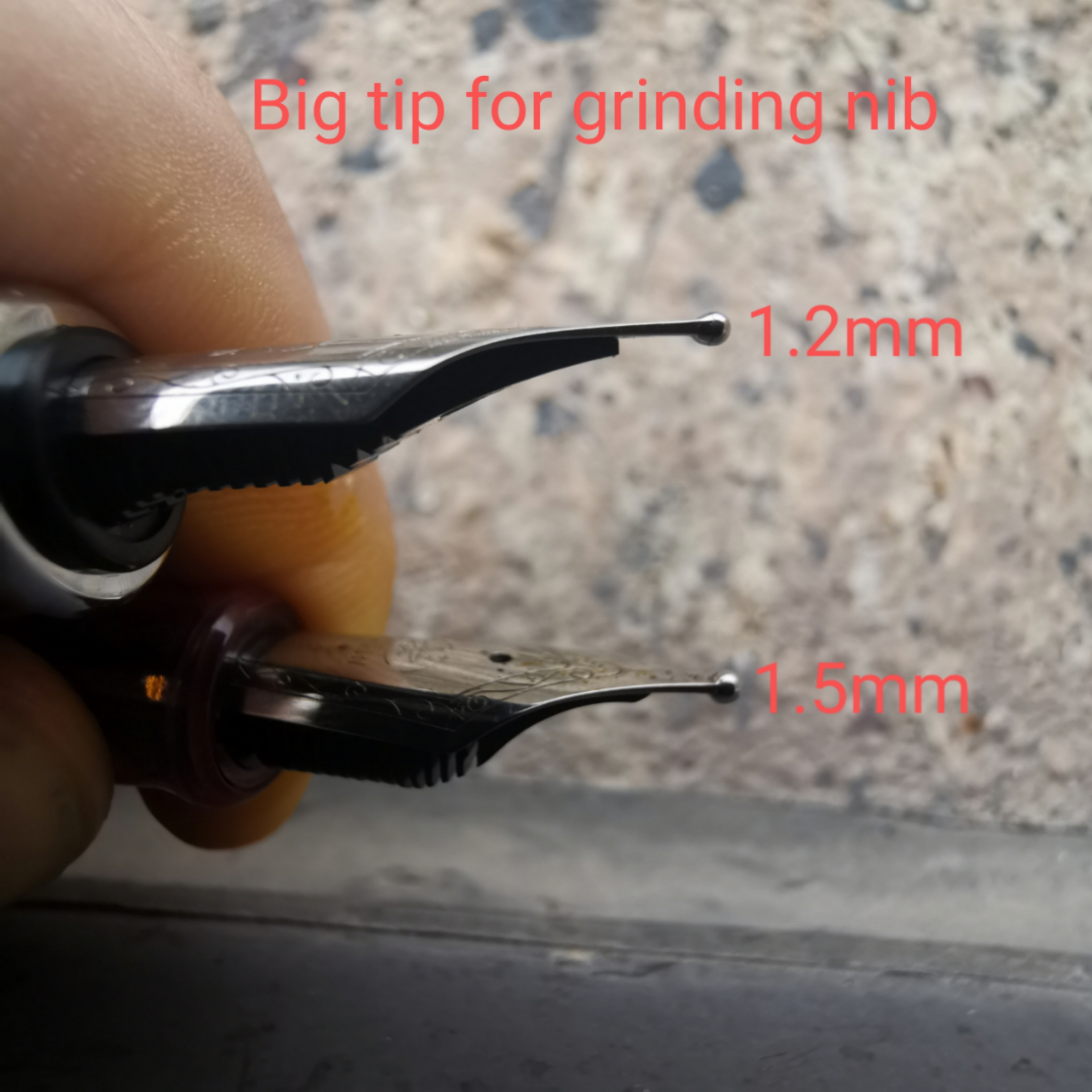 Punta de pluma estilográfica redonda ancha (1,2mm) o doble ancha (1,5mm) para pulir tinta, pluma para de negocios de escritura, 1 ud.