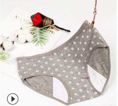 Meisje Menstruele Slipje Fysiologische Slips Bloemen Lingerie Lekvrij Verbreed Vrouwelijke Ondergoed Studenten Waterdicht Slipje