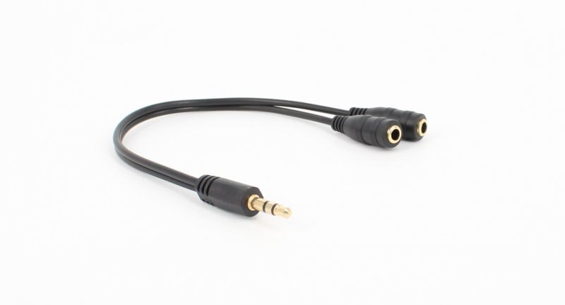 1pcs Black 3.5mm 1 in 2 Koppels Audio Line Oordopjes Headset Hoofdtelefoon Oortelefoon Splitter Voor Pad Telefoon android Mobiele MP3 MP4