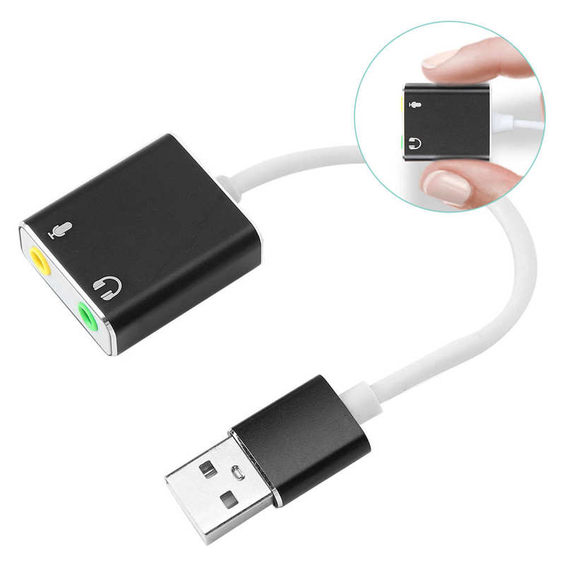 Independent Sound Card USB Sound Card Aluminium Alloy For Win2000/ WinXP/7/8 / Win3003 System