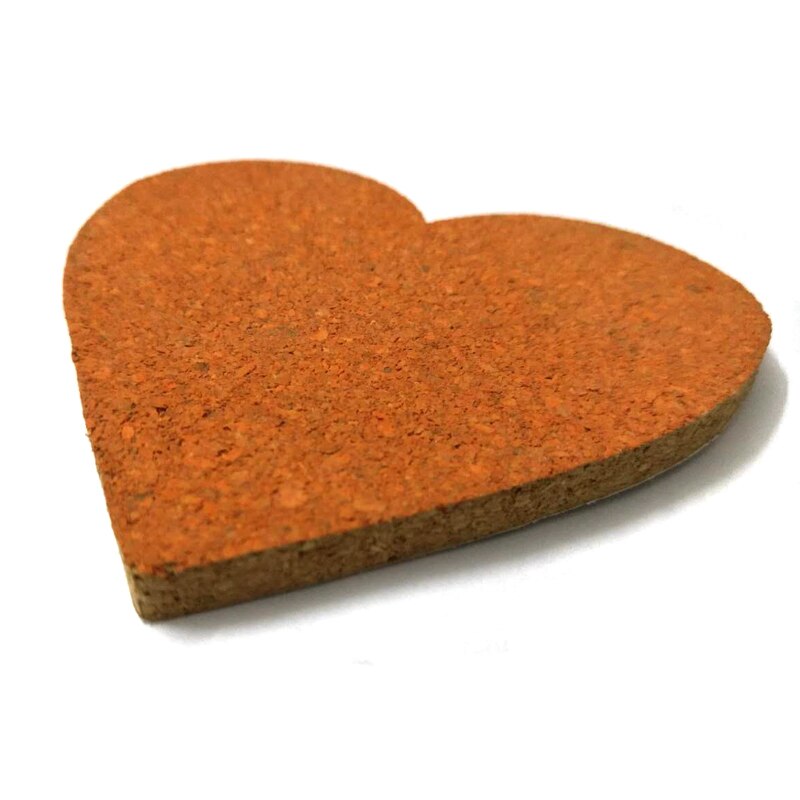 4 Stks/set Hart Sharp Oranje Kurk Hout Prikbord Phellem Kurk Houten Bulletin Board Enkele Zachte Houten Muur Board Met sticker