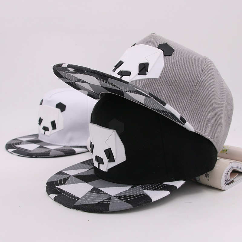 Bonés de beisebol ajustável primavera 2019, boné de panda com desenho animado para homens e mulheres, boné de hip hop com sol na moda chapéu de osso