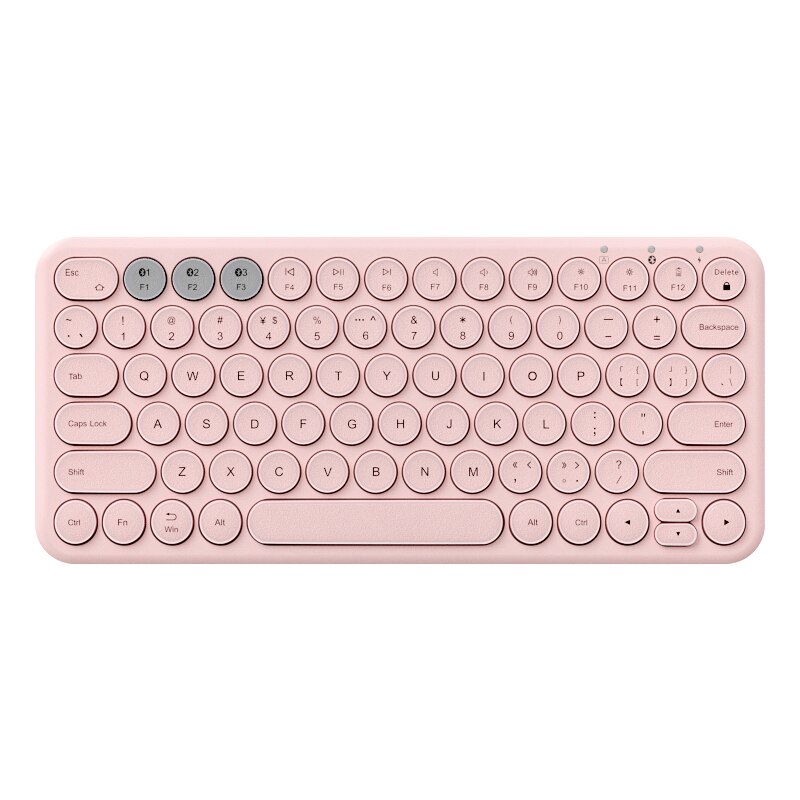 EAOR Portable Bluetooth Keyboard Mouse Set Mute Rechargeable Mini Wireless Keyboard for iPad Tablet Phone Laptop Android iOS MAC: Pink