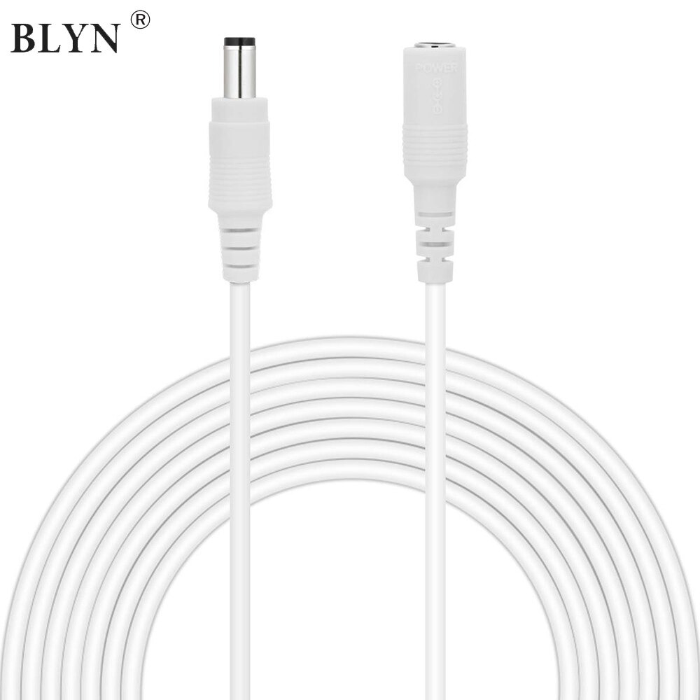 12V DC Cable Extension Wire Connector 1m 2m 5m 10m 20m Power Cord Adapter 5.5mmx2.1mm For LED Strip Light CCTV Camera Projector