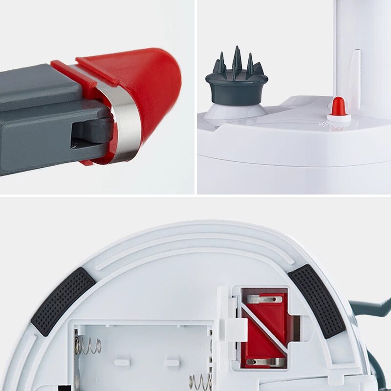 Pacote atualizado espiral elétrica maçã descascador cortador slicer frutas batata automática a pilhas descascador máquina de ferramentas cozinha