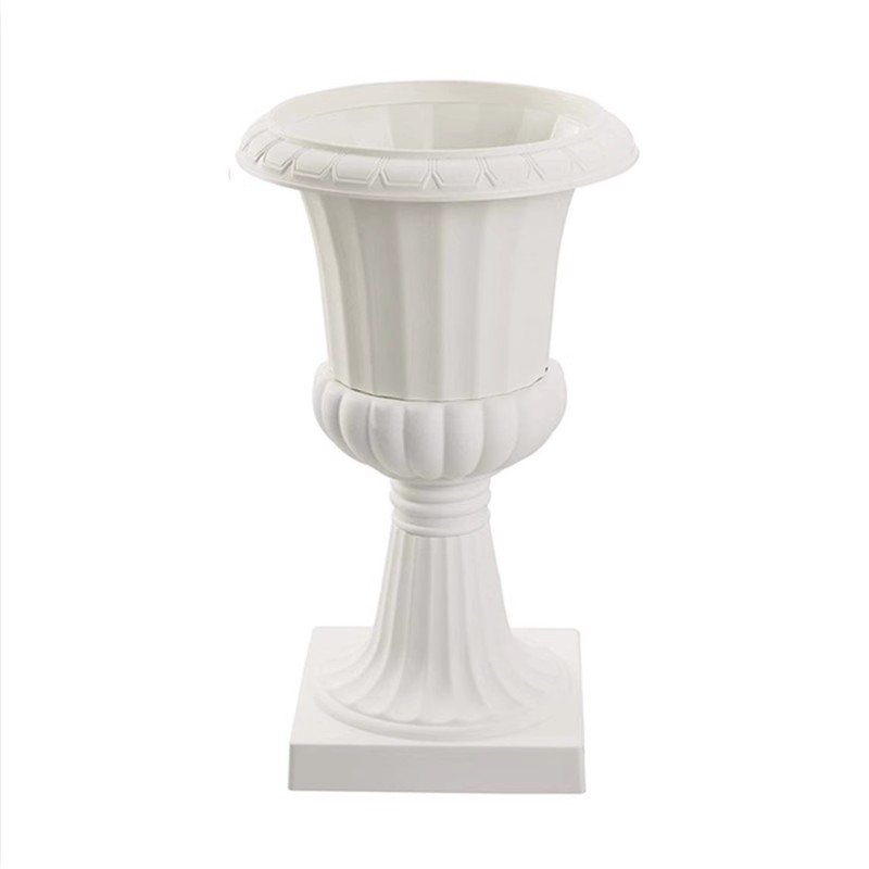 Goldene Vase für Hochzeit, Geburtstag, Weihnachten, Festival, Party, Dekoration, Originalität, retro-Stil, europäische Blumentopfvasen aus Kunststoff: Burgunderrot