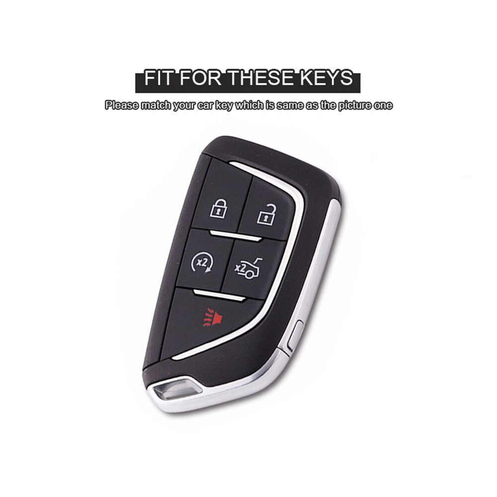 Zinklegering bil fjärrnyckel fodral nyckelfri kåpa hållare väska nyckelring för cadillac  ct5 5 knappar smart nyckel bil styling