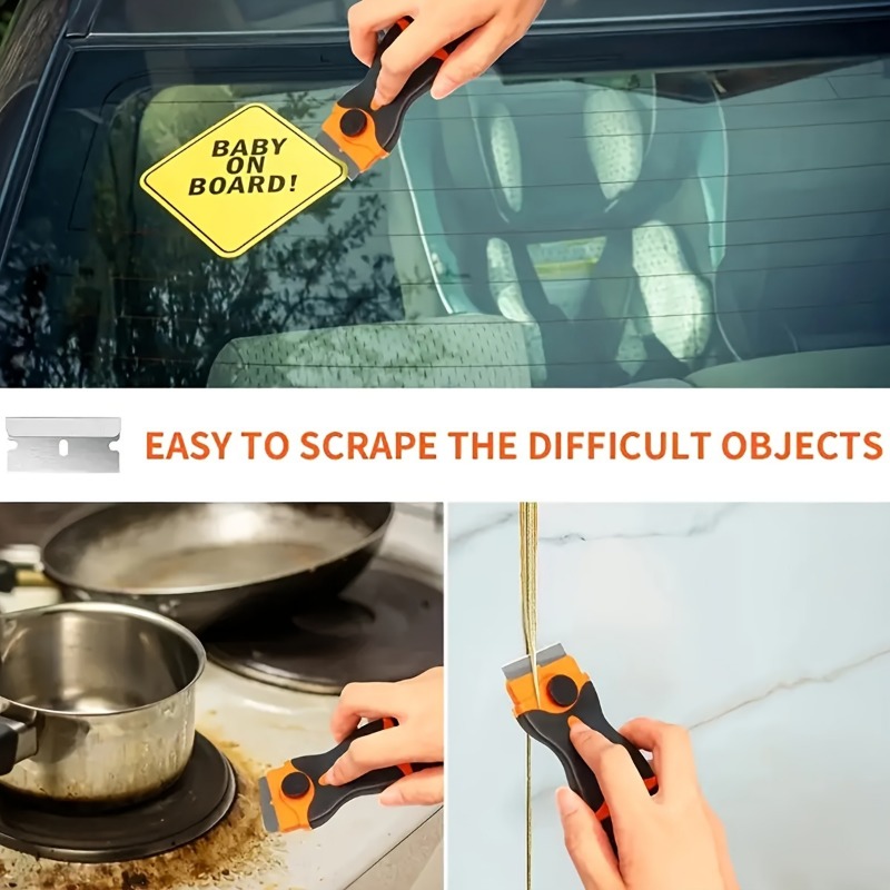 Razor Blade Scraper, 2-in-1 Scraper Tool, Multi-Purpose Cleaning Razor Scraper