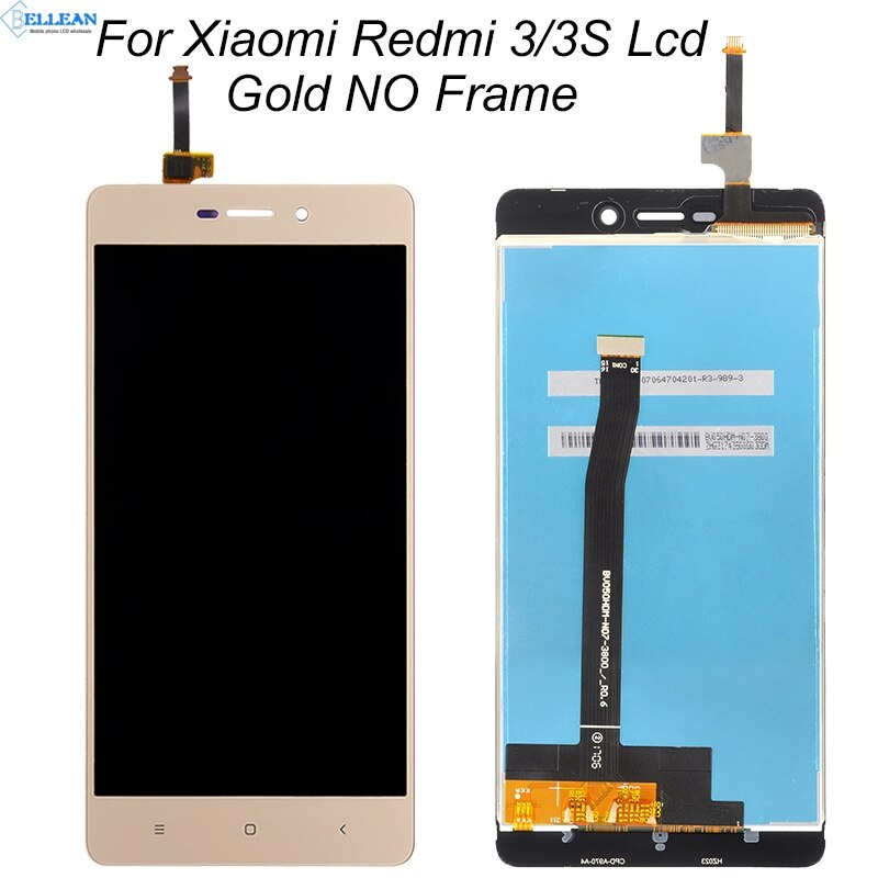 Dinamico 5.0Inch 3S Display Voor Xiaomi Redmi 3 Lcd Touch Panel Glazen Scherm Digitizer Vergadering Vervanging: Gold Without Frame