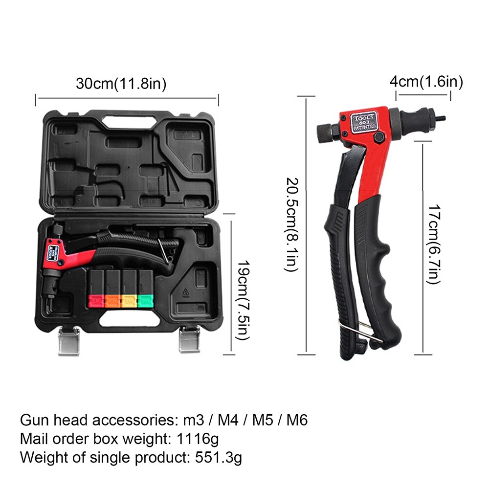 1 Set Single Hand Rivet Nut Tools With Mandrels M3... – Grandado