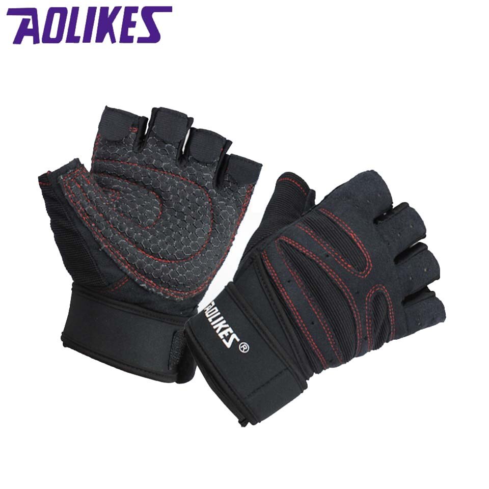 AOLIKES Sports Fitness Body Buliding Training Gloves Multifunction Men Women Sweat Absorption Resistance Weightlifting Gloves