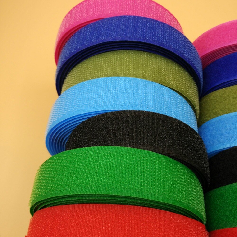 1" 25mm 7 Colors 5M Hook+Loop Sew On Roll Hook Loop Fastener Tape For DIY Craft Repair Garments Accessories