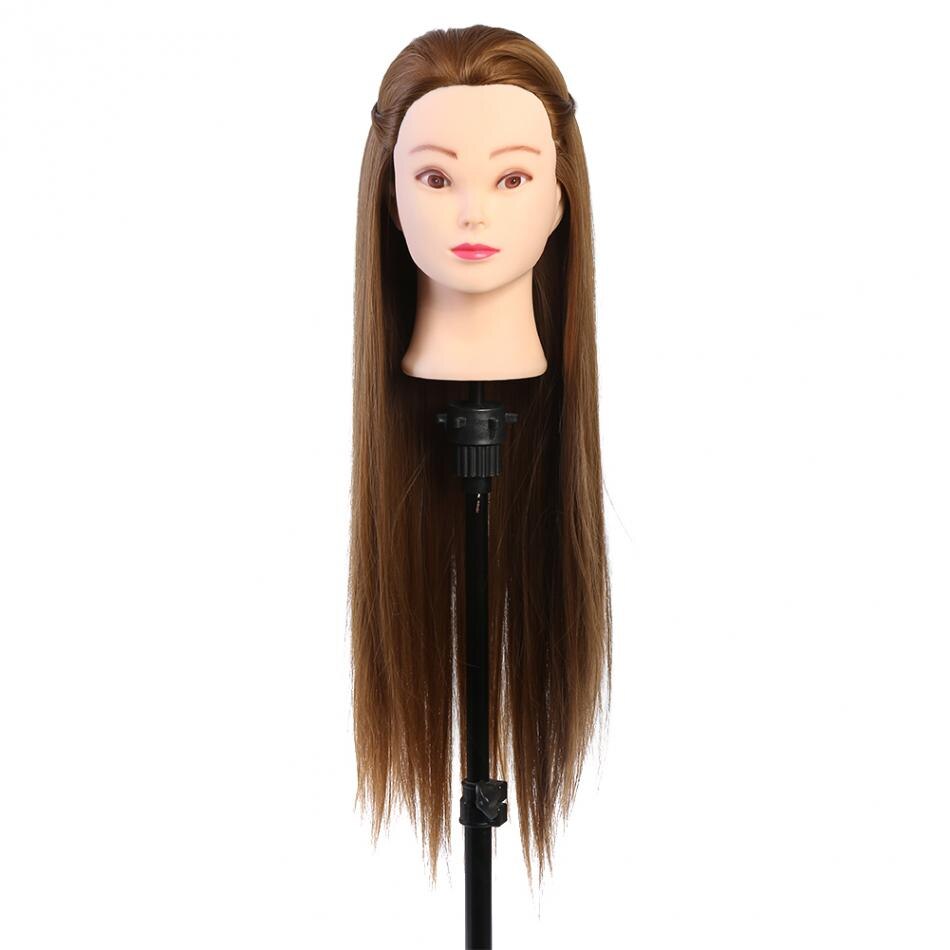 Peluquería práctica de maquillaje modelo extensiones de pestañas cabeza de maniquí para peluquería muñeca de entrenamiento 60cm cabeza de peluca sin soporte