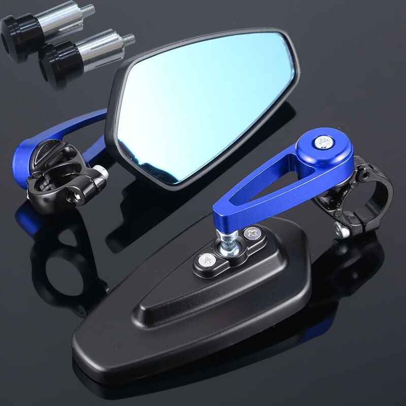 Accesorios para motocicleta, espejo retrovisor para manillar de YAMAHA fz03 yzf r25 u8 para SUZUKI gsf 1250f gsx-r125 abs gsr 250: Azul